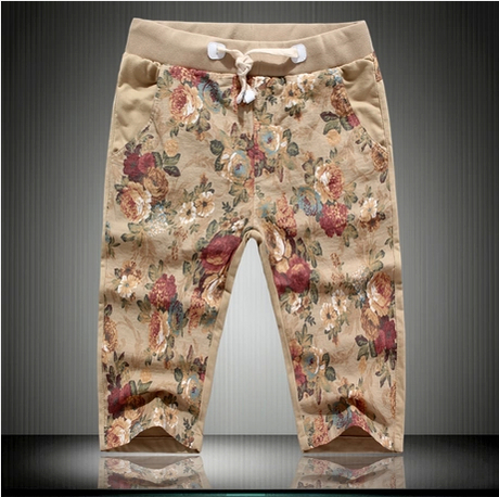   μ м ݹ ѱ ĳ־ Ÿ  XXXL īŰ /Men Floral Shorts Summer Style 2015 New Arrival Mens Shorts Flower Printed Summer Wear Short Trousers XXX
